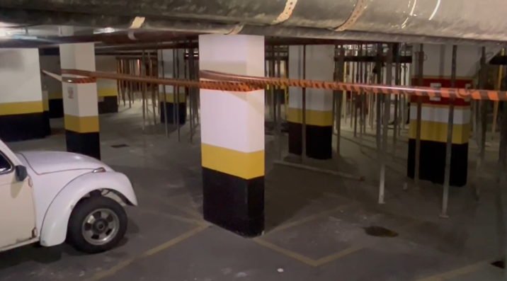 Um prédio residencial com 133 apartamentos na Praia Grande, litoral paulista, foi evacuado no início da tarde desta terça-feira (13)