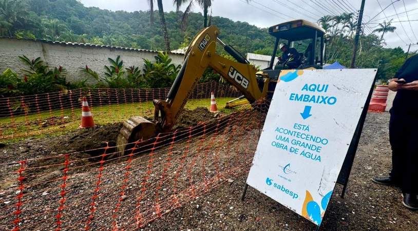 Bertioga e Sabesp dão início à expansão da rede de água no bairro Caiubura