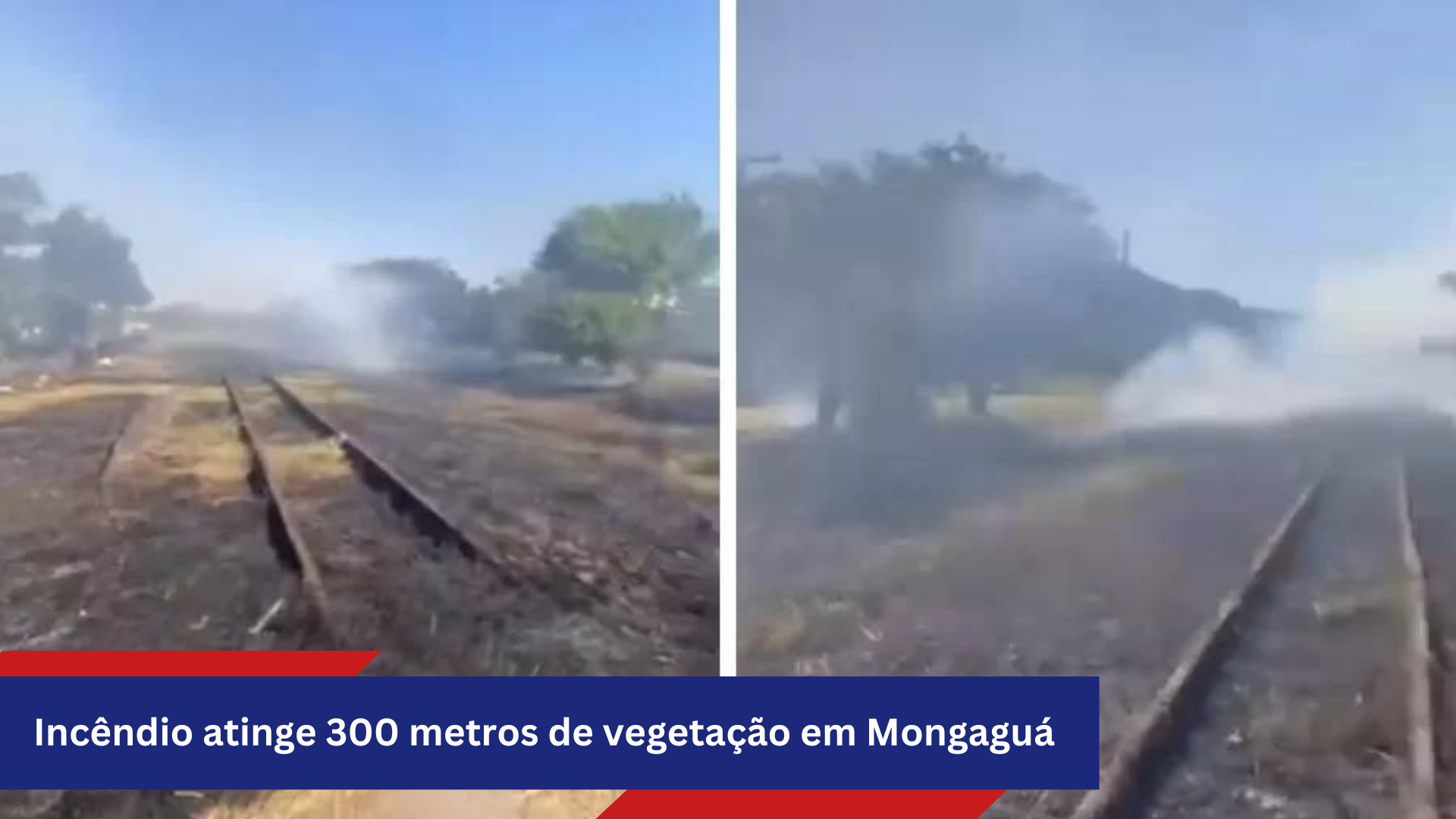 Incêndio atingi 300 metros de vegetação em Mongaguá