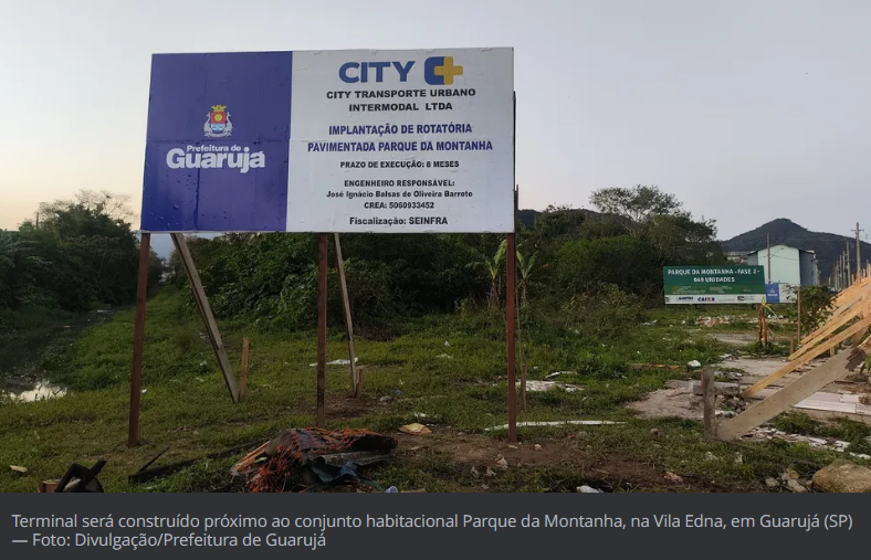 Novo terminal de ônibus em Guarujá, custará R$ 2,9 milhões