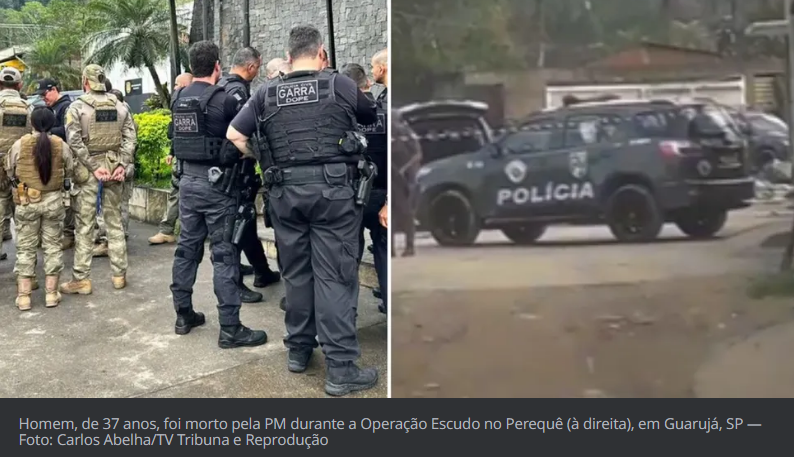 Polícia mata suspeito e sobe para 19 o número de mortes na Operação Escudo