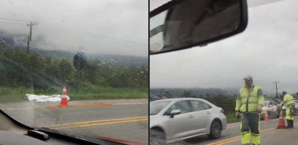Ciclista morre após ser atropelado por veículo na Rodovia Rio-Santos, na altura do bairro Sítio São João