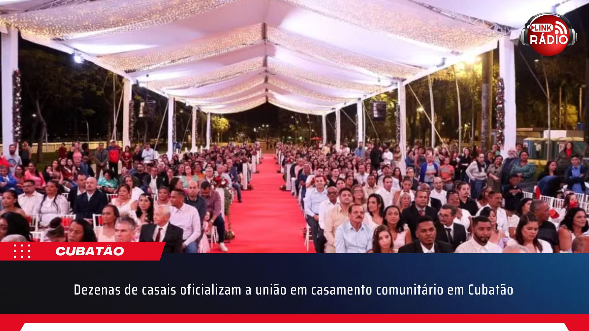 Dezenas de casais oficializam a união em casamento comunitário em Cubatão