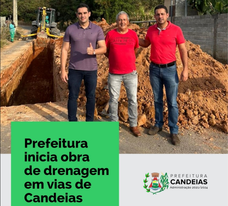 Prefeitura inicia obra de drenagem em vias de Candeias